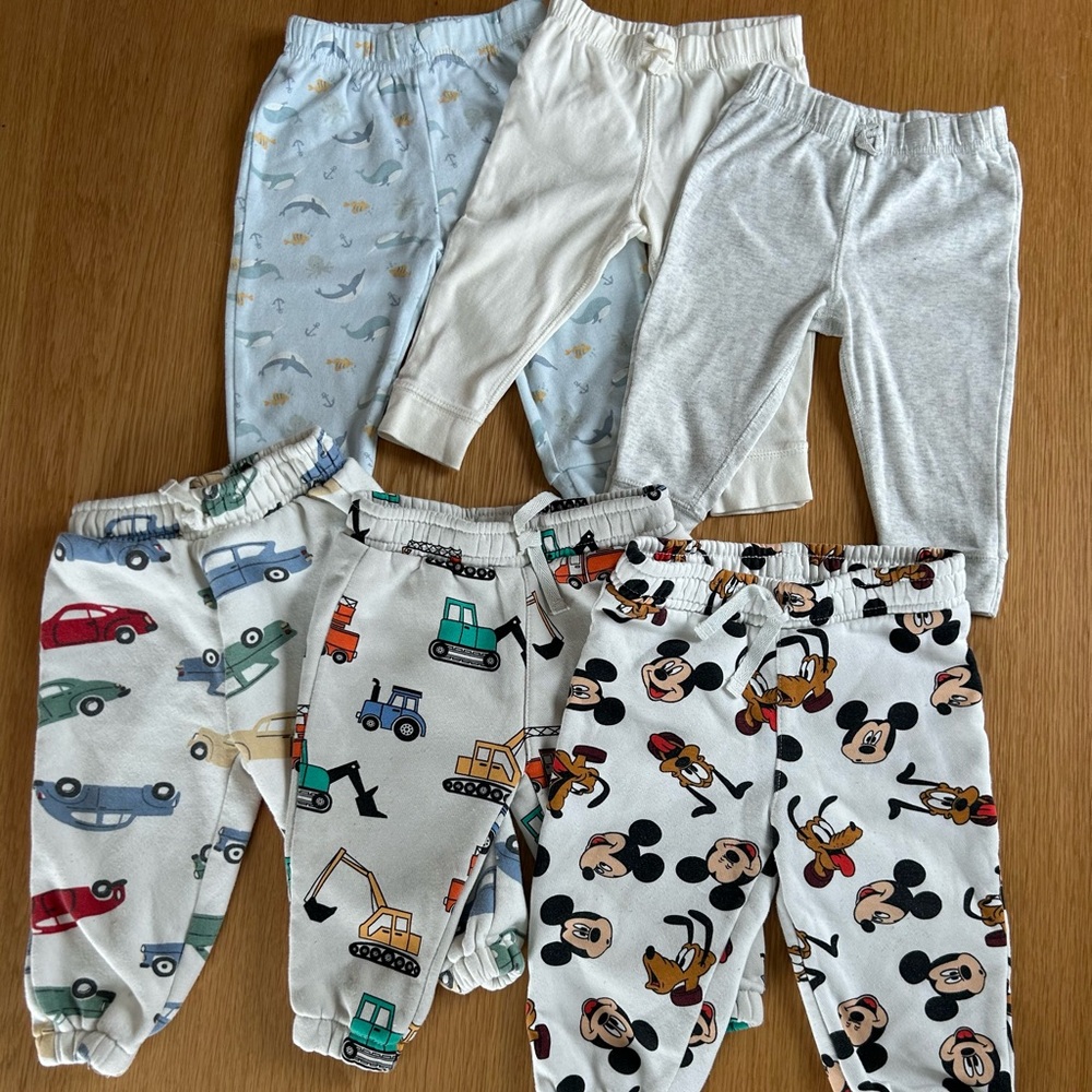 Pack of Soft Baby Bottoms 6-12 M